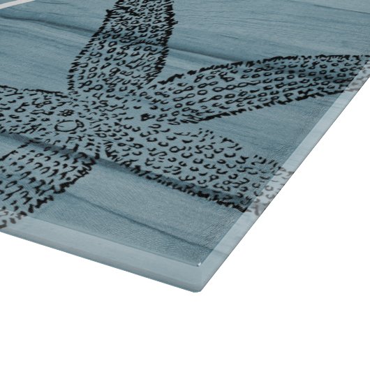 Rustikales Holz Starfish Custom Family Beach House Schneidebrett (Ecke)