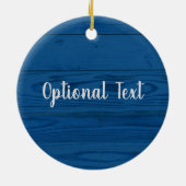 Rustikales Holz Starfish Türkisches Meer Blau Keramik Ornament (Hinten)