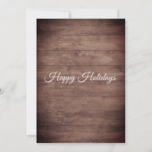 Rustikales Holz-Streichelleuchten Weihnachtsgebäck Einladung (Rückseite)