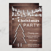 Rustikales Holz-Streichelleuchten Weihnachtsgebäck Einladung (Vorne/Hinten)