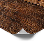 Rustikales Holz-Streichellicht Begrüßungszeichen Poster (Ecke)