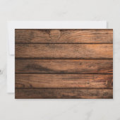 Rustikales Holz-Streichellicht und Spitzenland Save The Date (Rückseite)