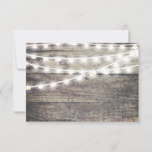 Rustikales Holz-Streichellicht Werden Sie mein Flo Einladung (Rückseite)