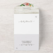 Rustikales Holz-String-Licht rosa Blumenzange RSVP All In One Einladung (Außenbereich)