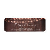 Rustikales Holz String Lichter Skript Typ Urlaub (Vorne)