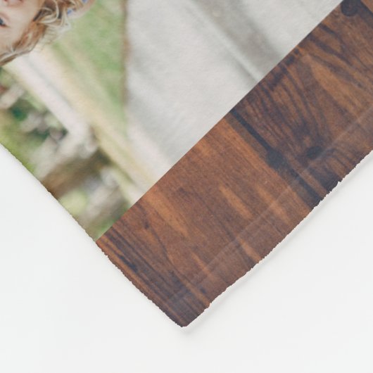 Rustikales Holz String Lights 8 Foto Happy Holiday Fleecedecke (Ecke)