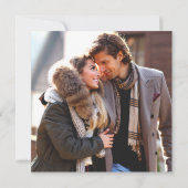 Rustikales Holz | String Lights | Foto Bäume Save The Date (Rückseite)