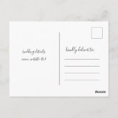 Rustikales Holz-String-Lights Hochzeit RSVP Postca Postkarte (Rückseite)