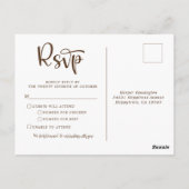 Rustikales Holz-String-Lights Hochzeit RSVP Postkarte (Rückseite)