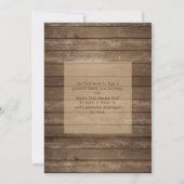 Rustikales Holz String Lights Hochzeit Vielen Dank Dankeskarte (Rückseite)