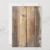 Rustikales Holz String Lights Mason Jar Speichern  Save The Date (Rückseite)