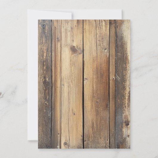 Rustikales Holz String Lights Mason Jar Speichern  Save The Date (Rückseite)