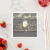 Rustikales Holz String Lights Mason Jar Wedding Serviette (Beispiel)