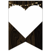 Rustikales Holz String Lights Mr. Wedding Wimpelkette (Zweite Fahne)