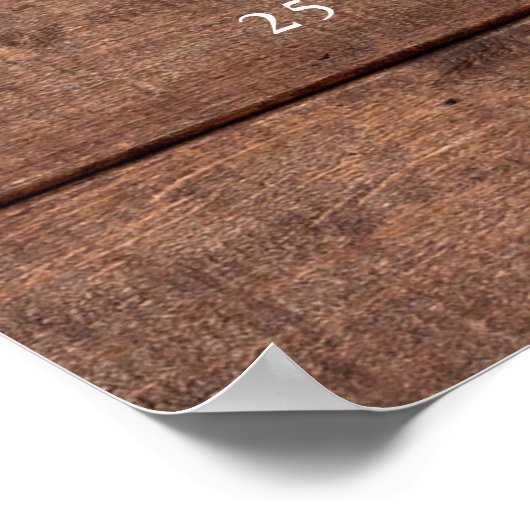 Rustikales Holz String Lights Retirement Party Poster (Ecke)