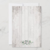 Rustikales Holz Südliche Baumwolle Bolzenschuss Po Einladung (Rückseite)