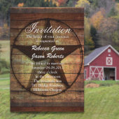 rustikales Holz Texas Star Western Hochzeit Einlad Einladung