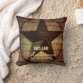 rustikales Holz Texas Star Western Hochzeit mehr u Kissen (Decke)