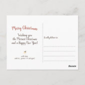 Rustikales Holz Texturfliesen Weihnachtsfest Foto Postkarte (Rückseite)