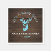 Rustikales Holz Thema Blue Deer Baby Boy Dusche Serviette (Vorderseite)