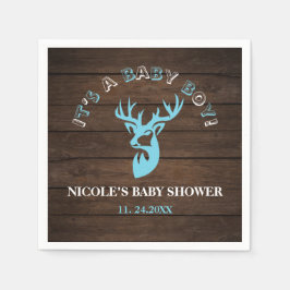 Rustikales Holz Thema Blue Deer Baby Boy Dusche Serviette