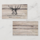 Rustikales Holz | Tischnummer Platzkarte (Vorne/Hinten)