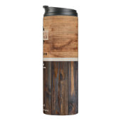 Rustikales Holz Tone-Contractor Logo Thermal Tumbl Thermosbecher (Nach rechts gedreht)