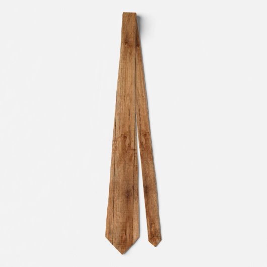 Rustikales Holz Tone Simple Tan Neck Tie Krawatte (Vorderseite)