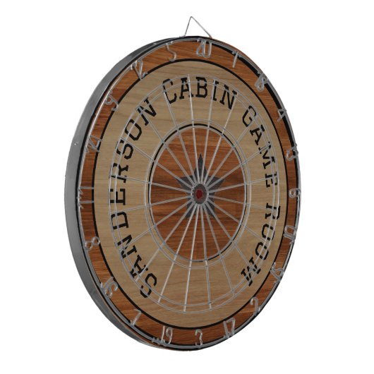 Rustikales Holz Tone Star Holzkörnchen Dartscheibe (Vorderseite Links)