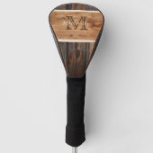 Rustikales Holz Tone Streifen braune Golf Kopfabde Headcover (Vorderseite)