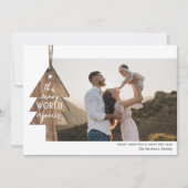 Rustikales Holz Tree Ornament Foto Weihnachten (Vorderseite)