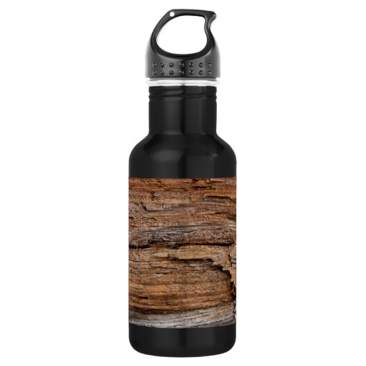 Rustikales Holz Trinkflasche (Vorderseite)