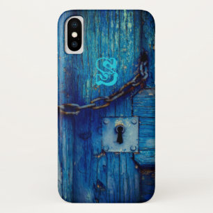 Rustikales Holz Türschloss und Kette iPhone X Hülle