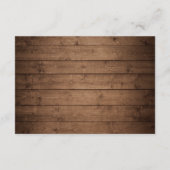 Rustikales Holz Twinkle Lichter Spitzen Details Ho Begleitkarte (Rückseite)