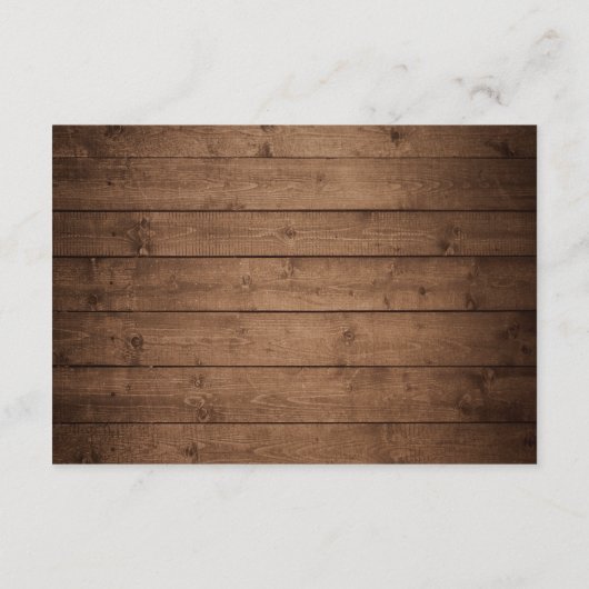 Rustikales Holz Twinkle Lichter Spitzen Details Ho Begleitkarte (Rückseite)