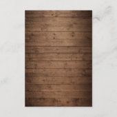 Rustikales Holz Twinkle Lichter Spitzen Details Ho Begleitkarte (Rückseite)