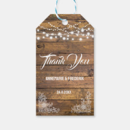 Rustikales Holz Twinkle Lights Gefallen Tasche Geschenkanhänger