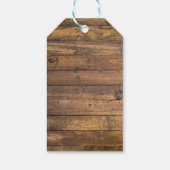 Rustikales Holz Twinkle Lights Gefallen Tasche Geschenkanhänger (Rückseite)