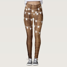Rustikales Holz-u. feenhafte Licht-Frauen Leggings