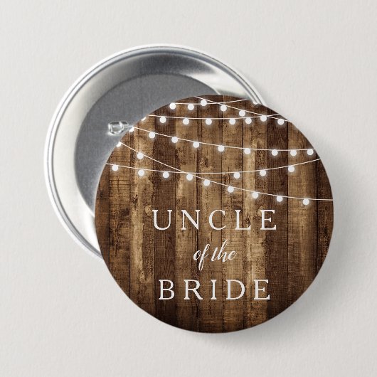 Rustikales Holz u. feenhafte Licht-Onkel des Button (Vorne & Hinten)