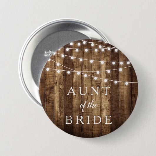 Rustikales Holz u. feenhafte Licht-Tante des Button (Vorne & Hinten)