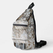 Rustikales Holz und antike Spitze Crossbody Bag (Rechte Ecke)