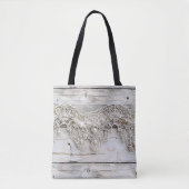 Rustikales Holz und antike Spitze Tasche (Vorderseite)