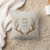 Rustikales Holz und Antlers Little Man Cave Kinder Kissen (Decke)