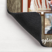 Rustikales Holz und Aquarellblumen 4 Foto Mousepad (Ecke)