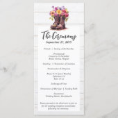 Rustikales Holz- und Blumenstiefel Programm (Vorderseite)