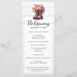 Rustikales Holz- und Blumenstiefel Programm