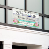 Rustikales Holz- und Blumenzellenbanner Banner (Äußeres Gebäude)