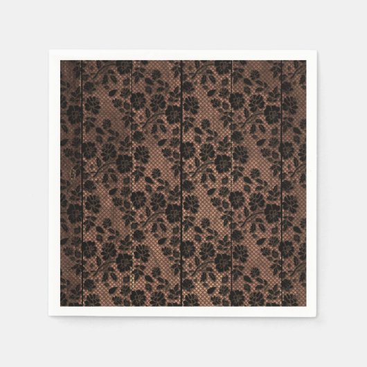 Rustikales Holz und Blütenlace Lacy Lingerie Dusch Serviette (Vorderseite)