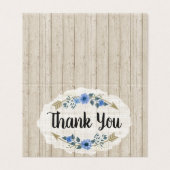 Rustikales Holz und Bohemische Aquarellblume Viele (Außenseite Aufgefaltet)